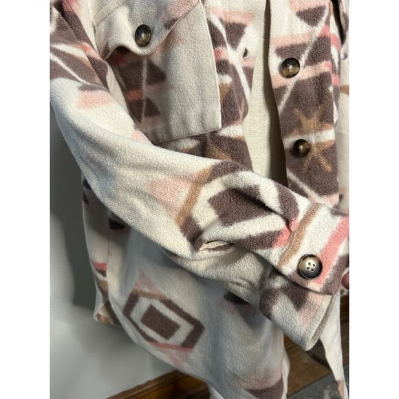 Anthropologie Sanctuary Pocket Shacket Southwest Shirt Jacket Sz S Oversized - Picture 7 of 8